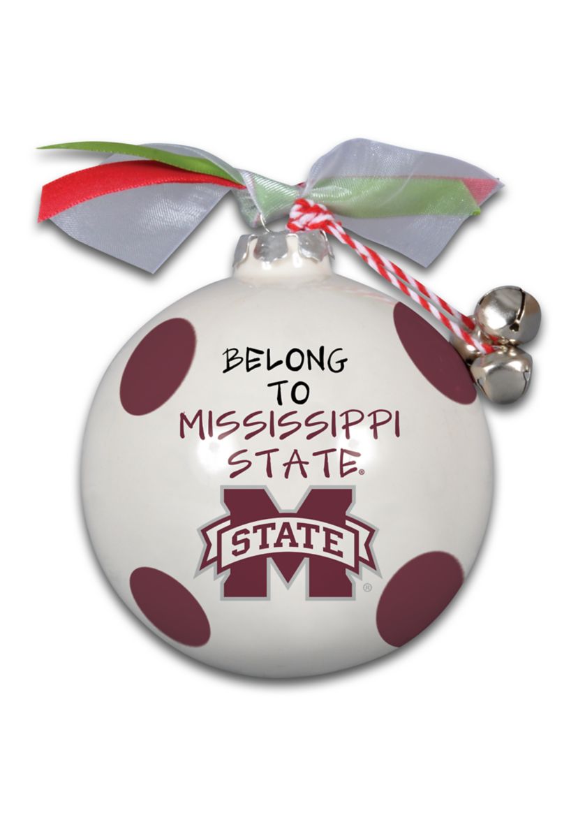NCAA Mississippi State Bulldogs Ceramic Ball Ornament