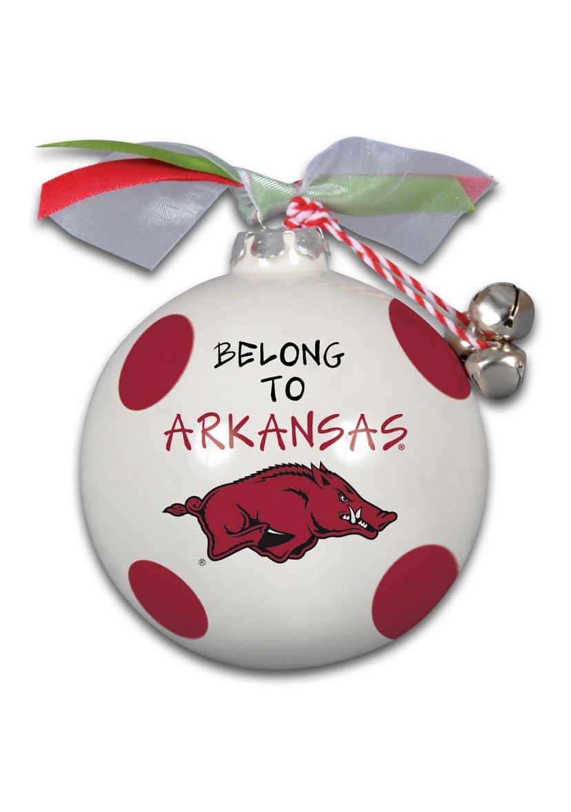 NCAA Arkansas Razorbacks Ceramic Ball Ornament