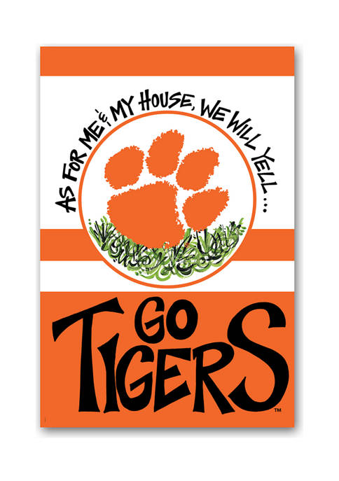 NCAA Clemson Tigers As For Me Garden Flag 