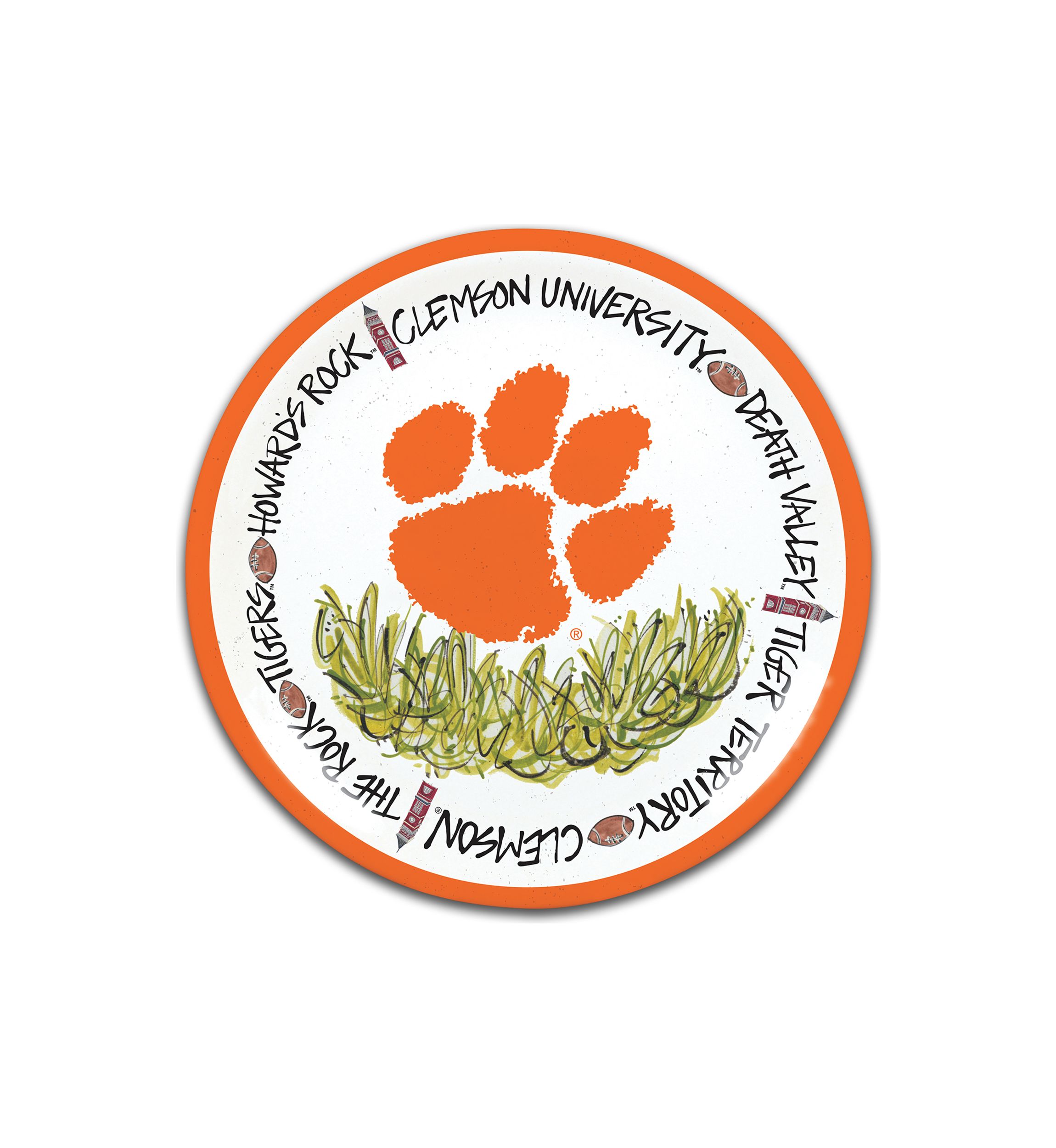 NCAA Clemson Tigers Plate Set 