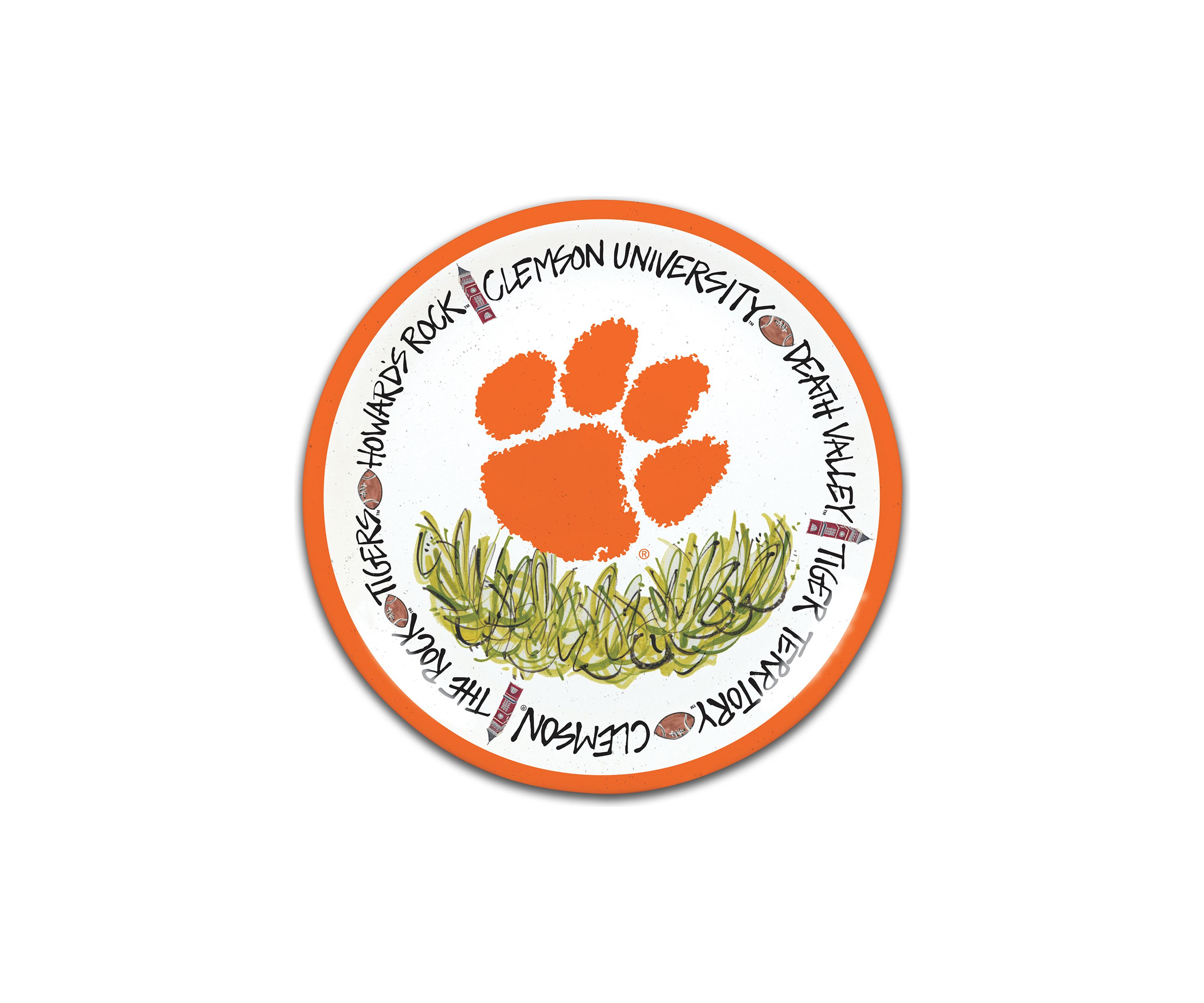 NCAA Clemson Tigers Plate Set 