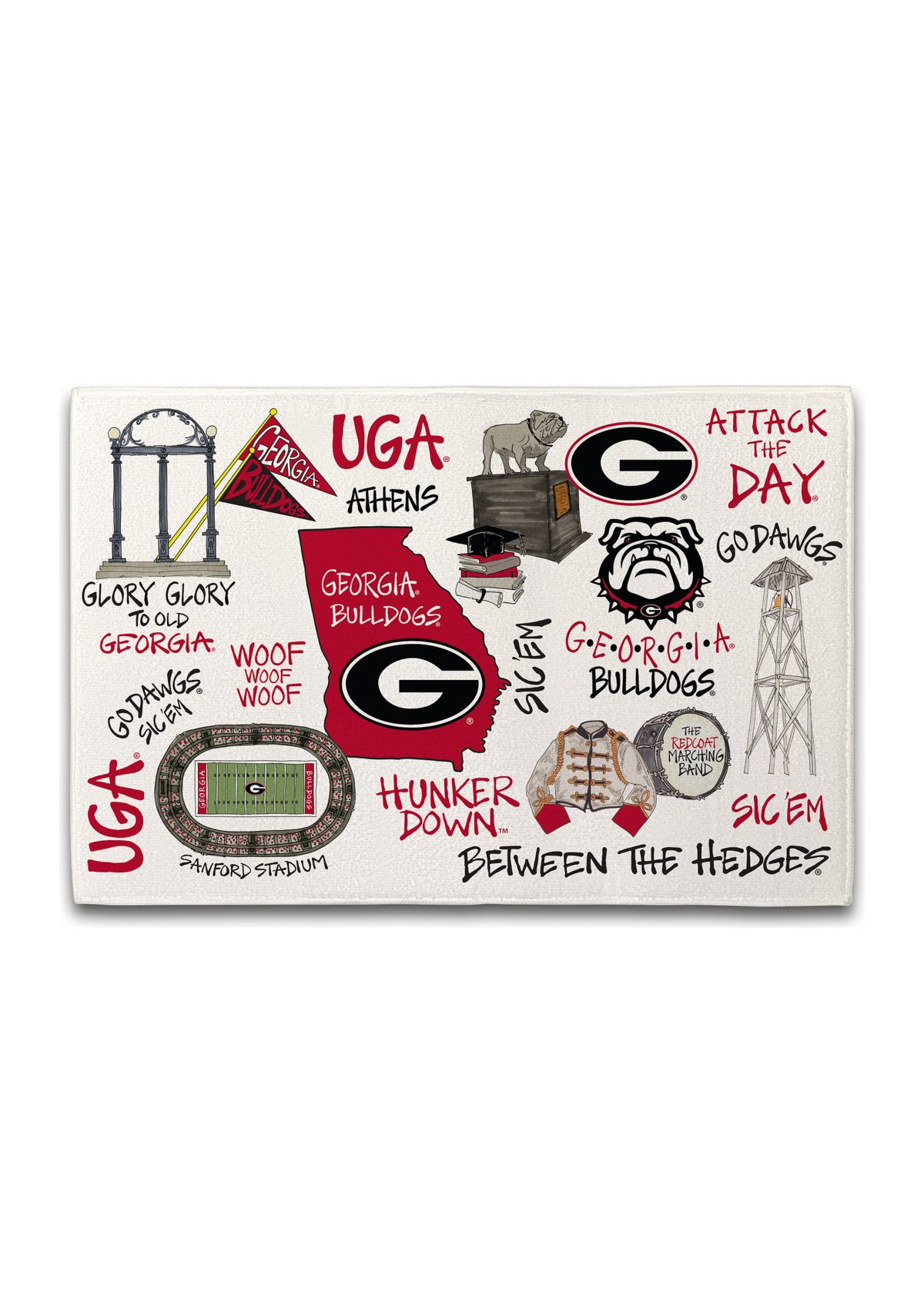 NCAA Georgia Bulldogs Drying Mat