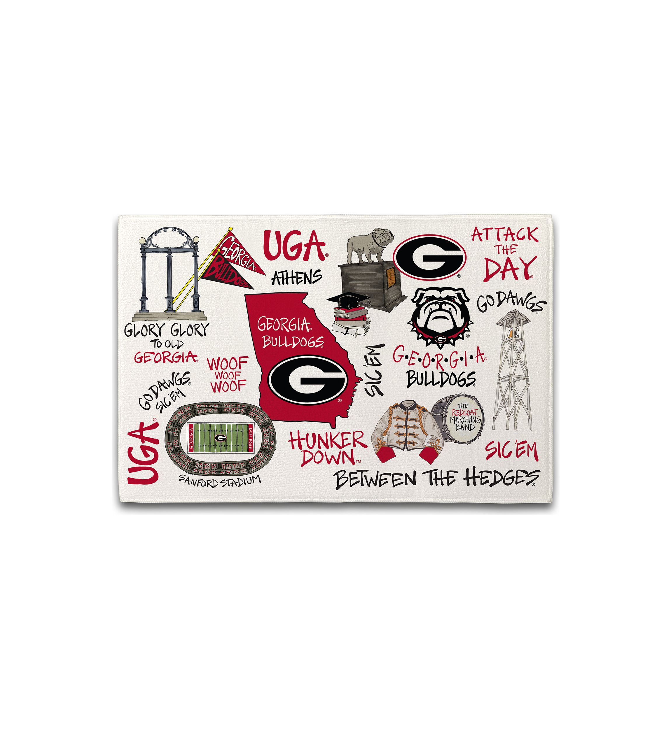 NCAA Georgia Bulldogs Drying Mat
