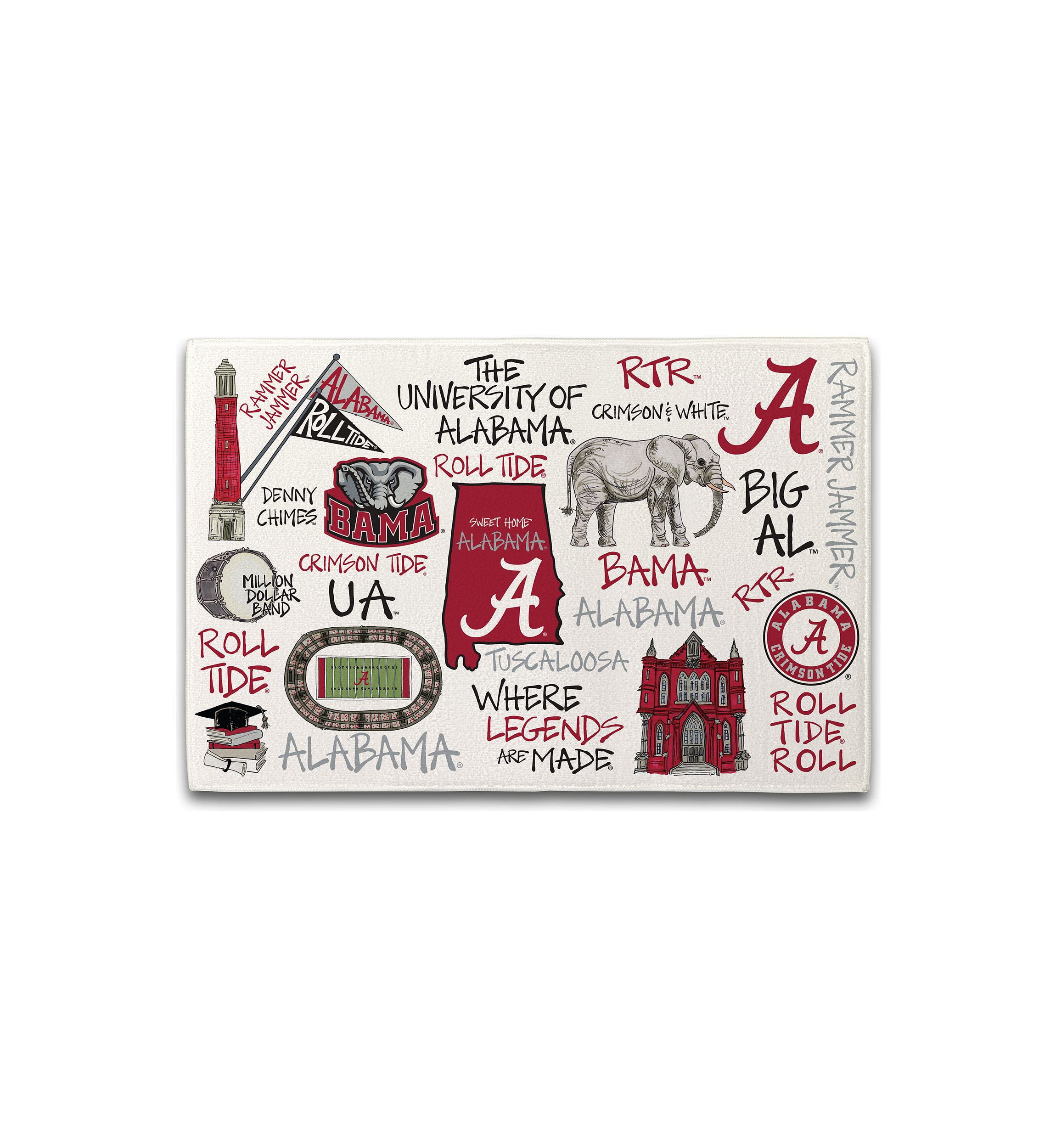 NCAA Alabama Crimson Tide Drying Mat