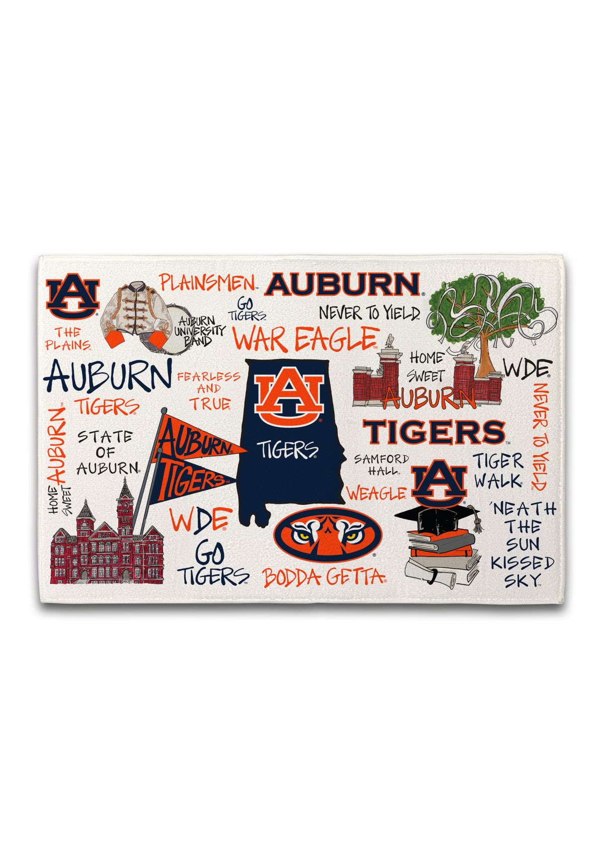 NCAA Auburn Tigers Drying Mat