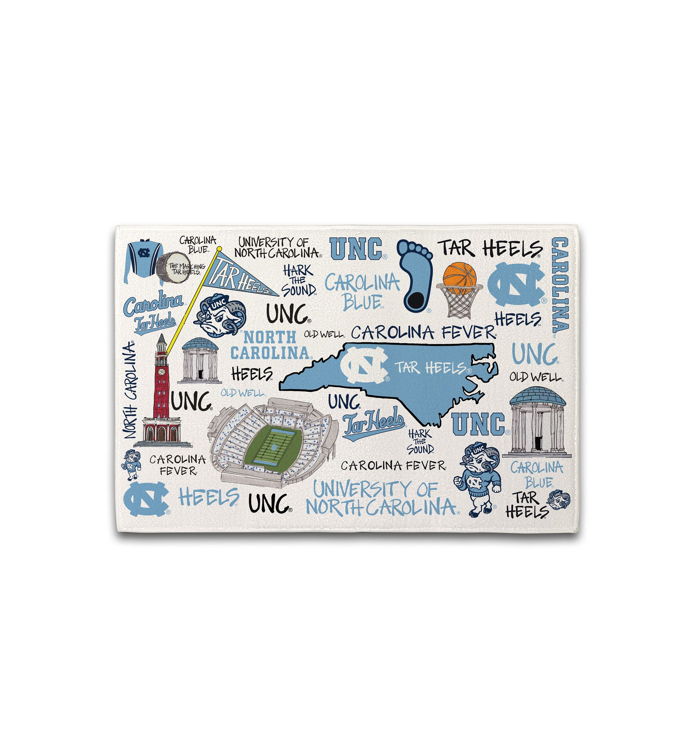 NCAA North Carolina Tar Heels Drying Mat