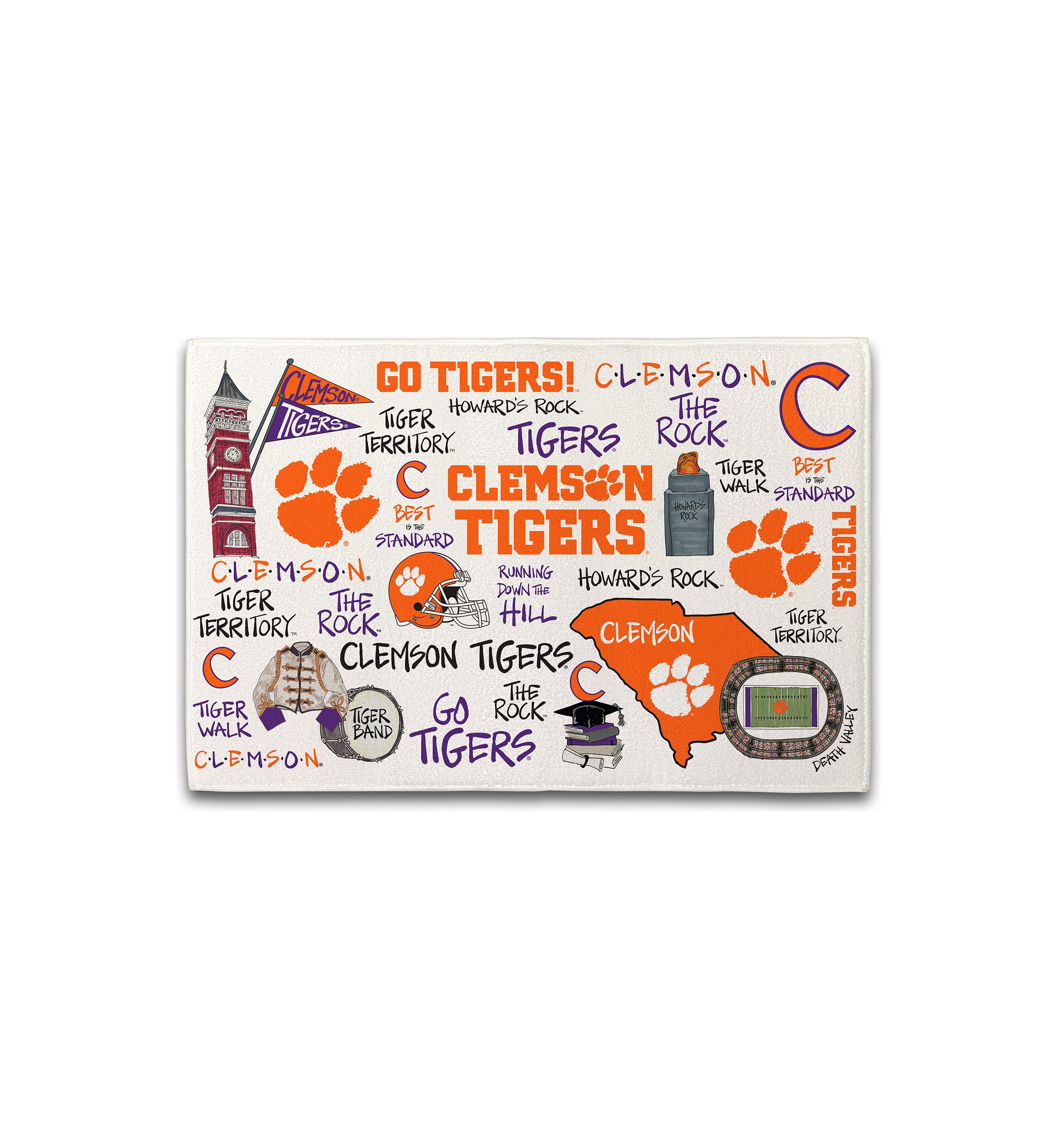 NCAA Clemson Tigers Drying Mat