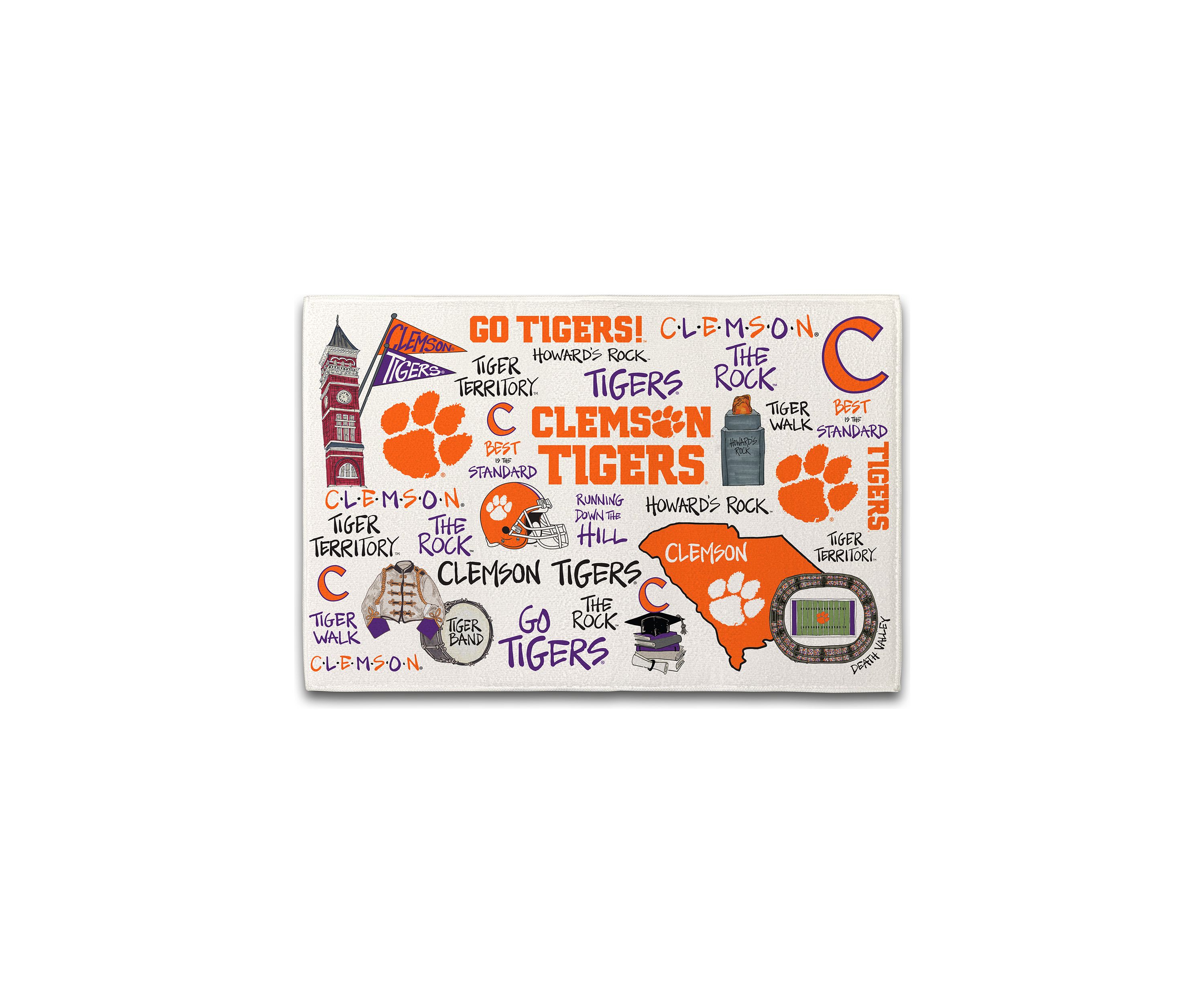 NCAA Clemson Tigers Drying Mat