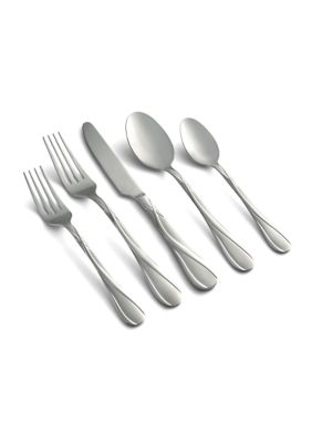 Cambridge Silversmiths Rue Sand 20-Piece Flatware Set - Service for 4, Silver, 20 Pieces - Service 4