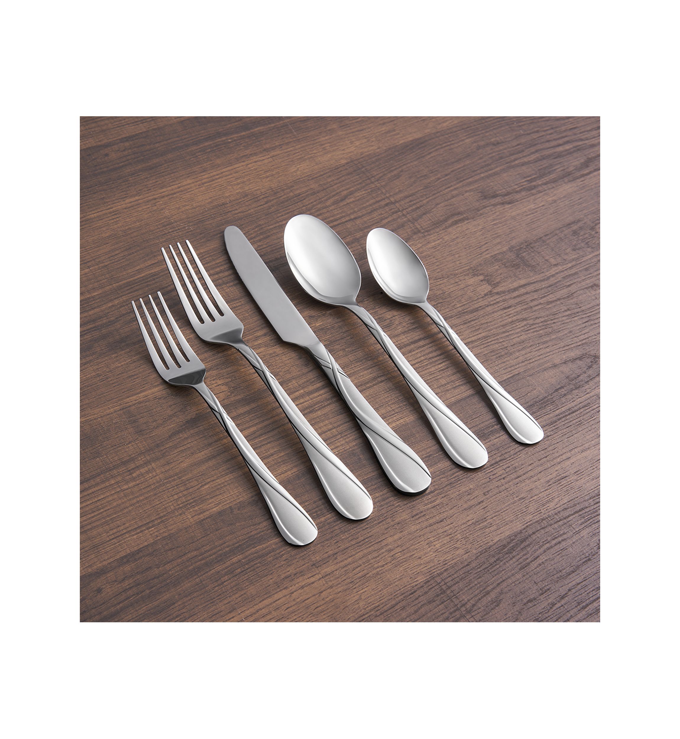 Rue Sand 20-Piece Flatware Set - Service for 4