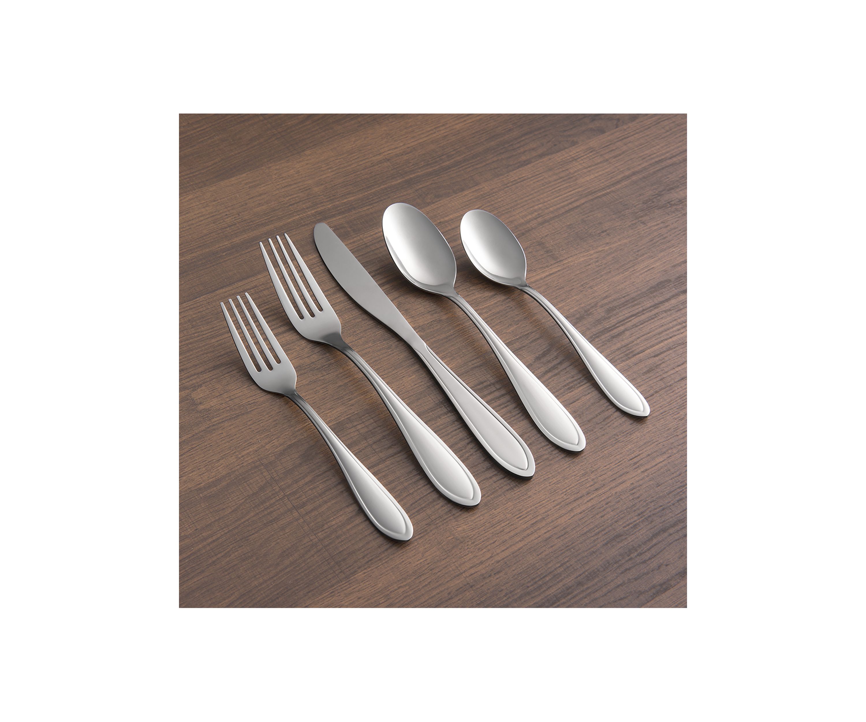 Yardena Sand 42-Piece Flatware Set with Buffet - Service for 8