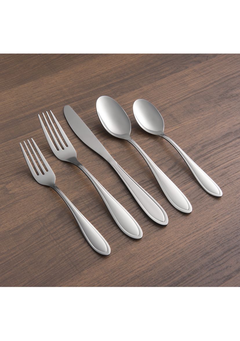Yardena Sand 42-Piece Flatware Set with Buffet - Service for 8