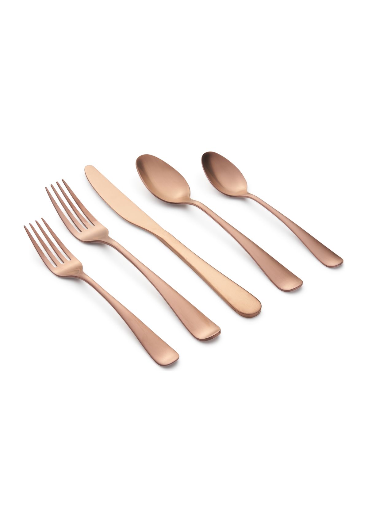 Rhiannon Copper Satin 20-Piece Flatware Set, Service for 4