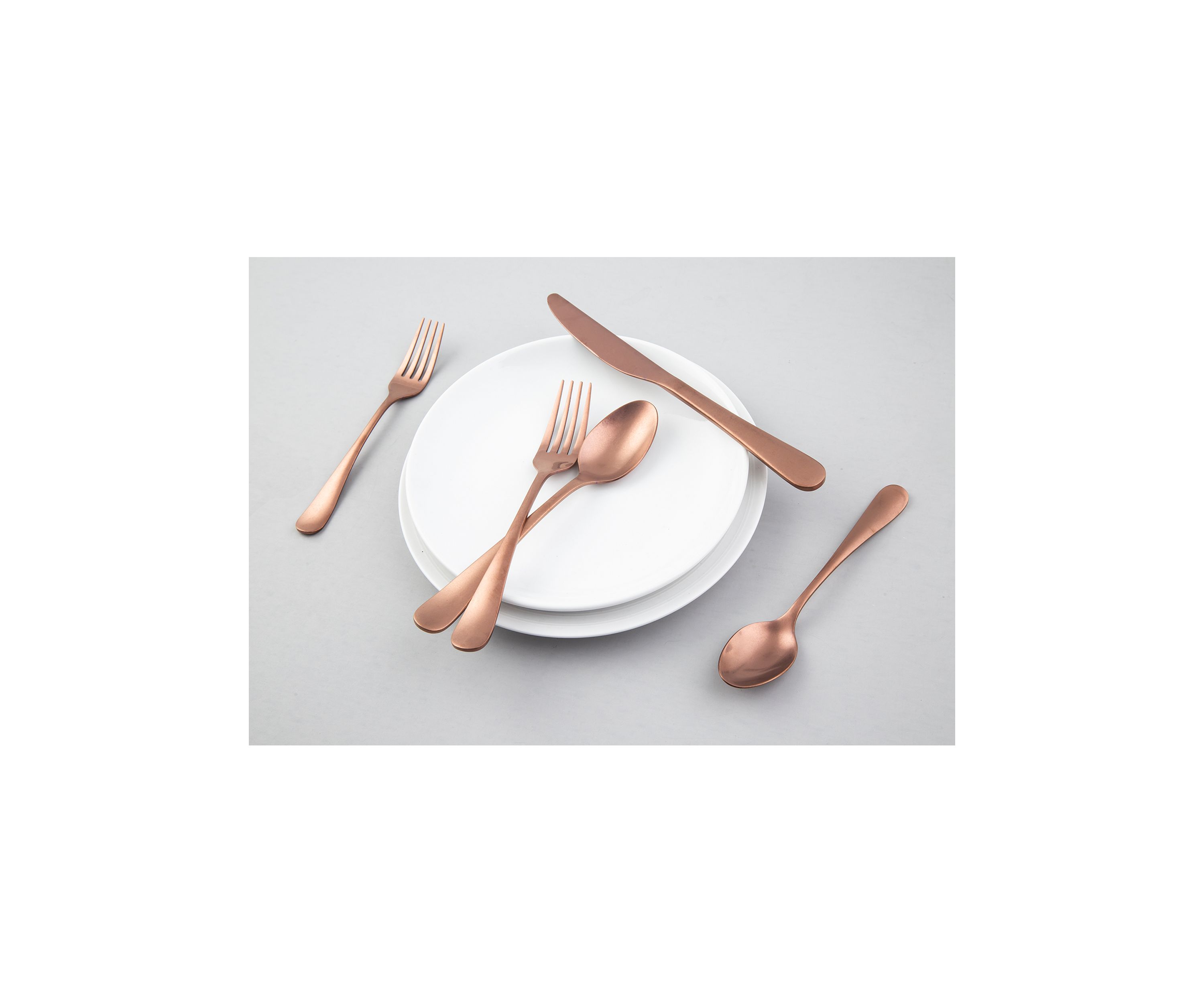 Rhiannon Copper Satin 20-Piece Flatware Set, Service for 4