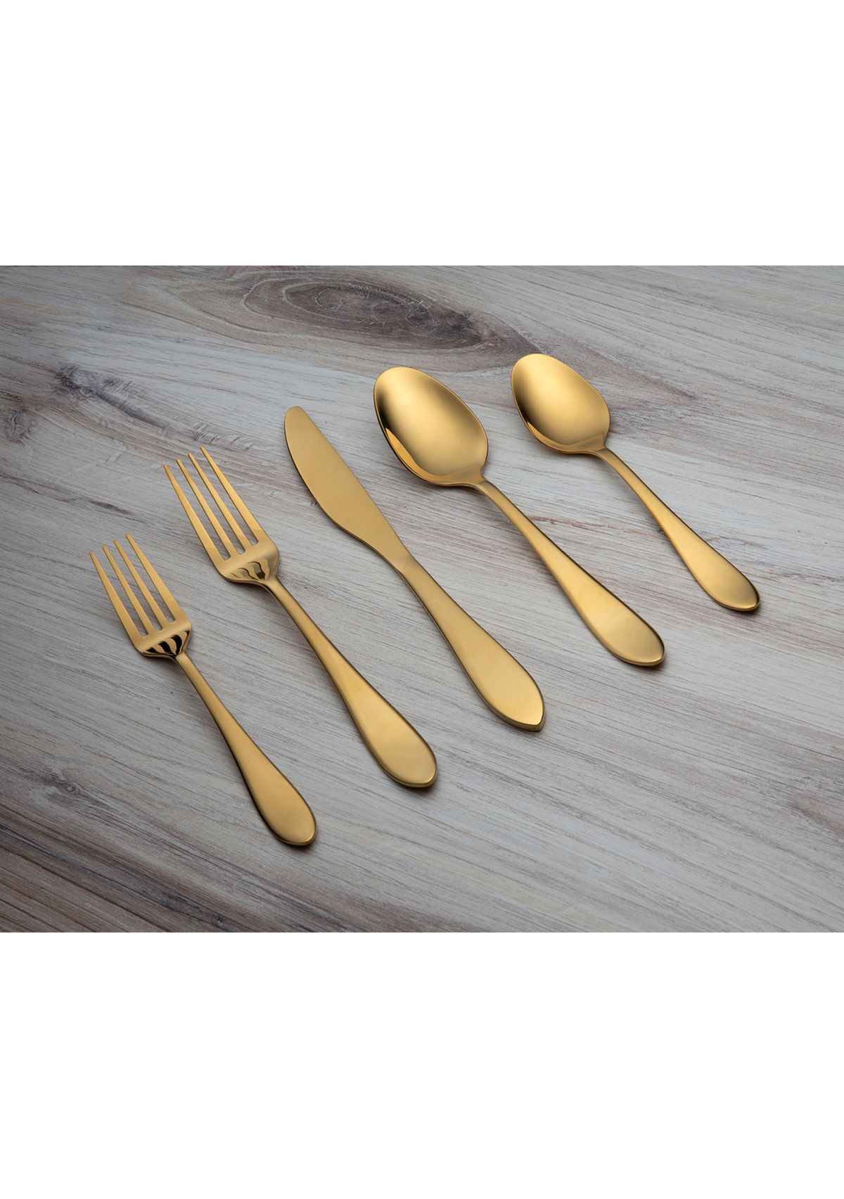Delia Gold 20-Piece Flatware Set