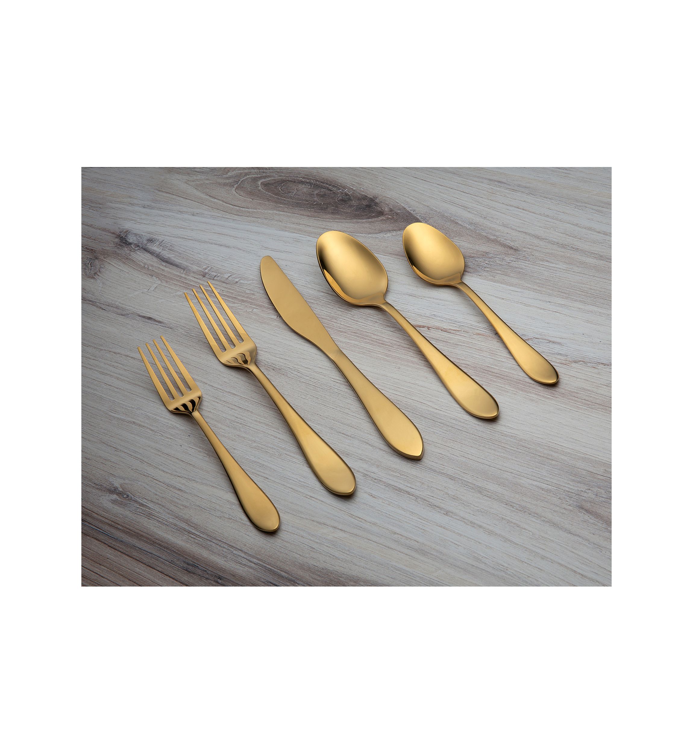 Delia Gold 20-Piece Flatware Set