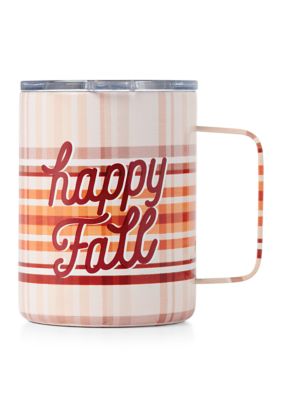 16 Ounce Happy Fall Plaid Insulated Coffee Mug