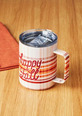 16 Ounce Happy Fall Plaid Insulated Coffee Mug