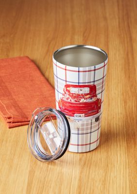 20 Ounce Red Plaid Truck Insulated Tumbler