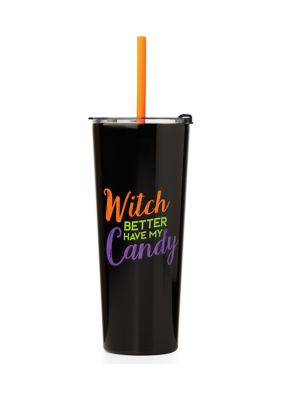 24 Ounce Witch Candy Insulated Straw Tumbler