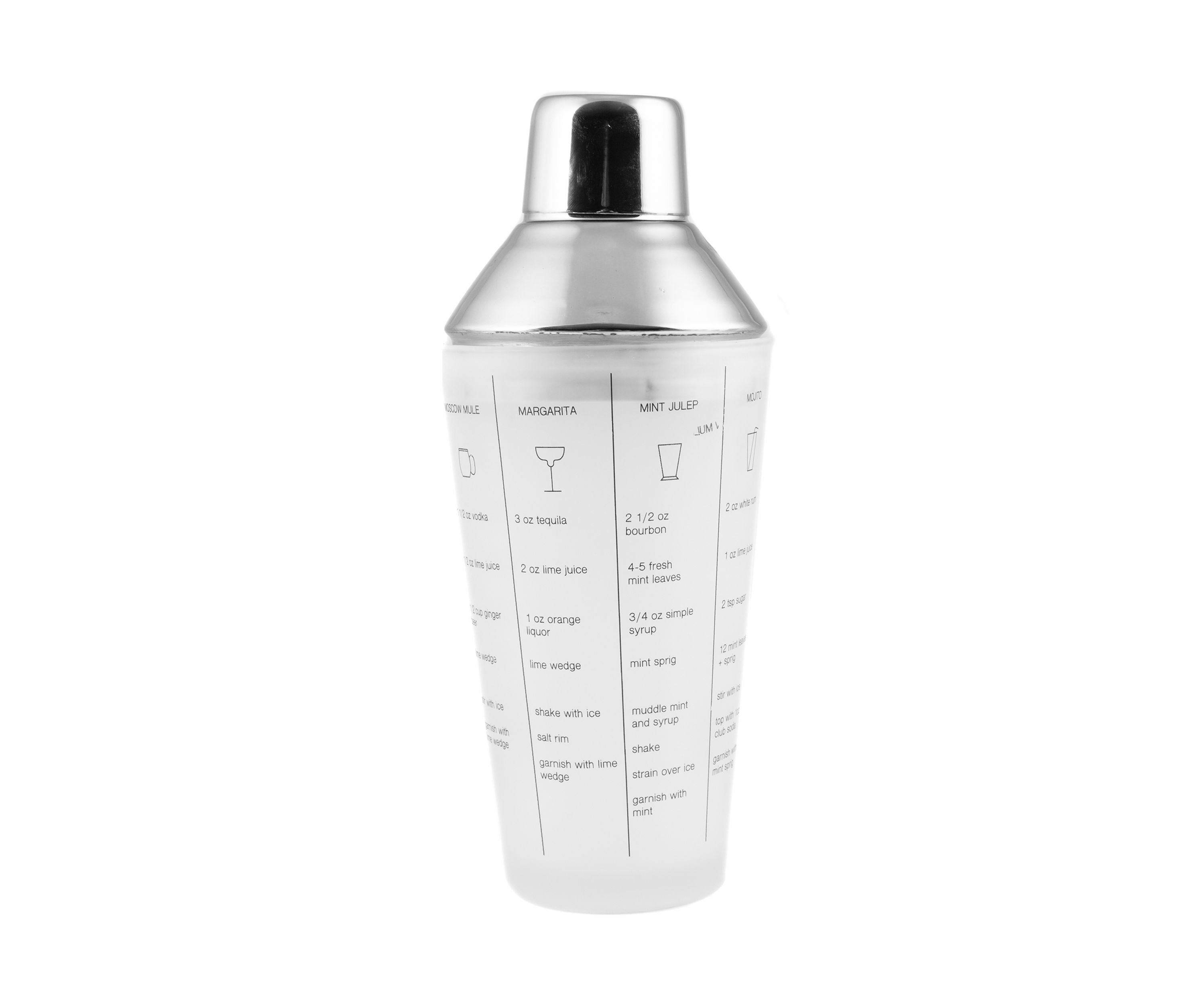 Stainless Glass Recipe Shaker