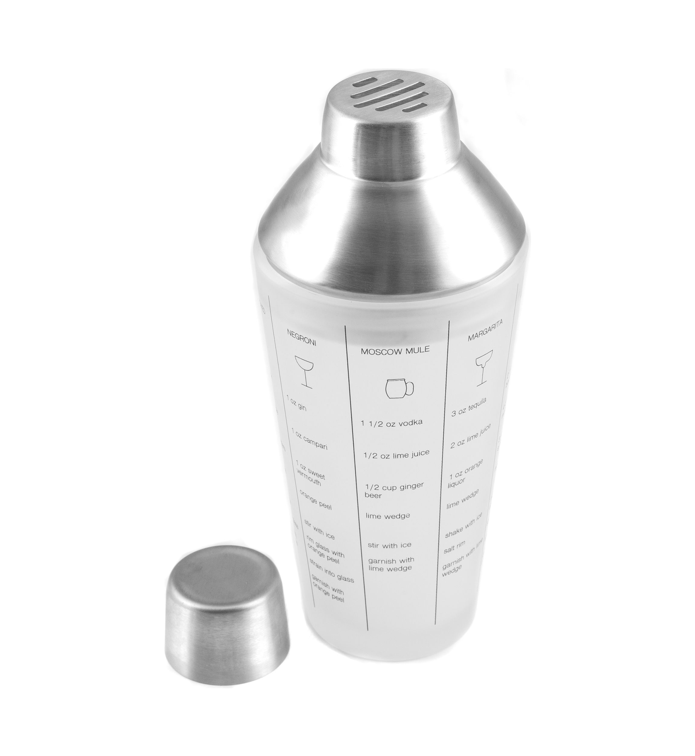 Stainless Glass Recipe Shaker
