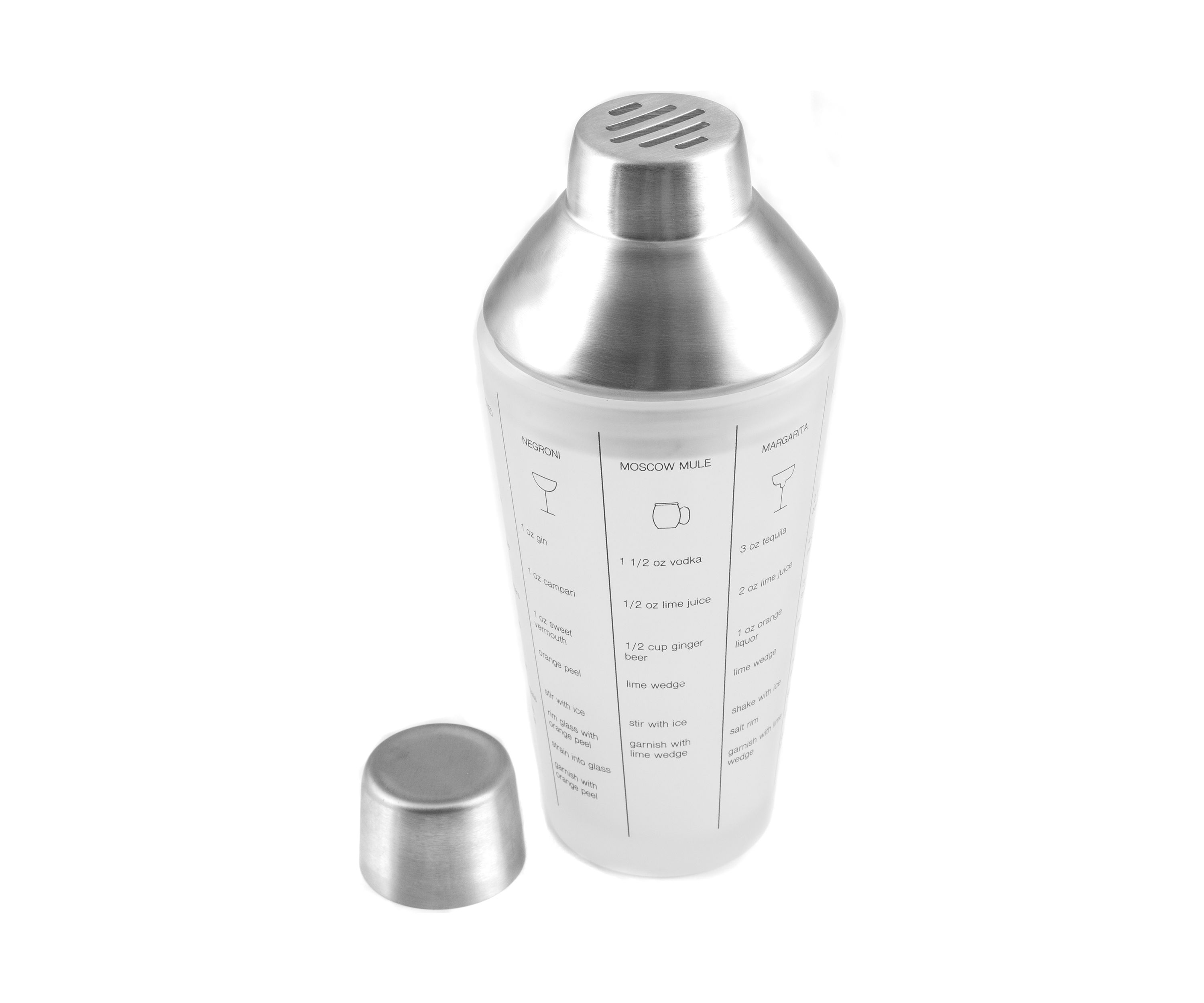 Stainless Glass Recipe Shaker