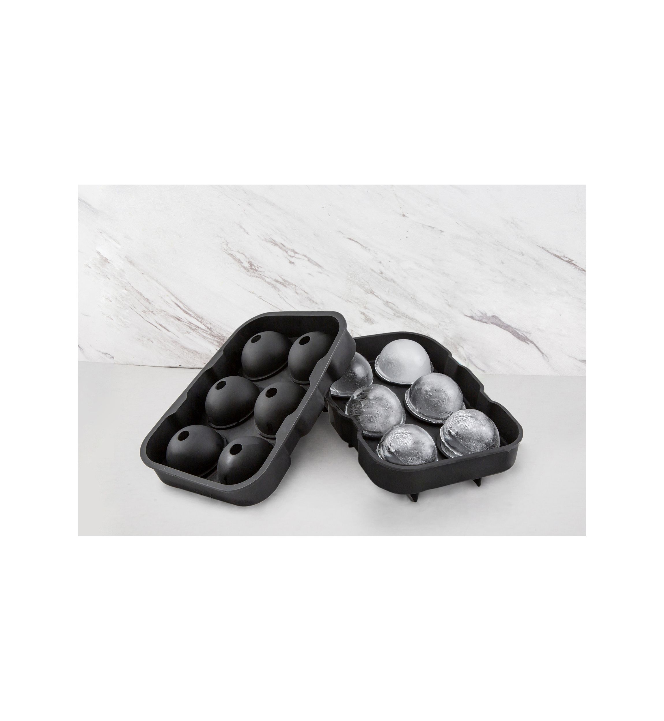 6-Sphere 1.75 Inch Black Ice Mold