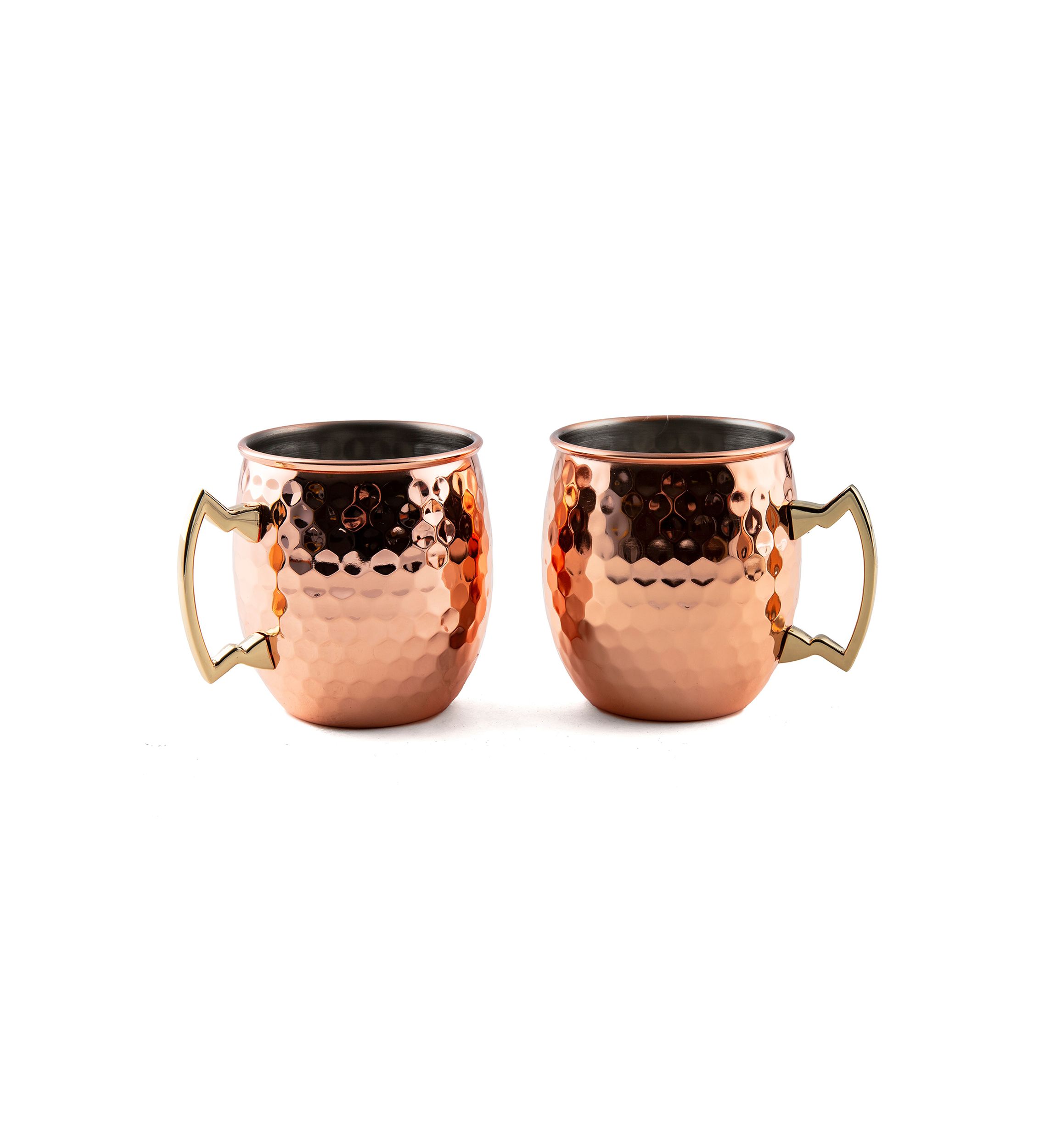 2 Pack of Hammered Copper Moscow Mule Mugs