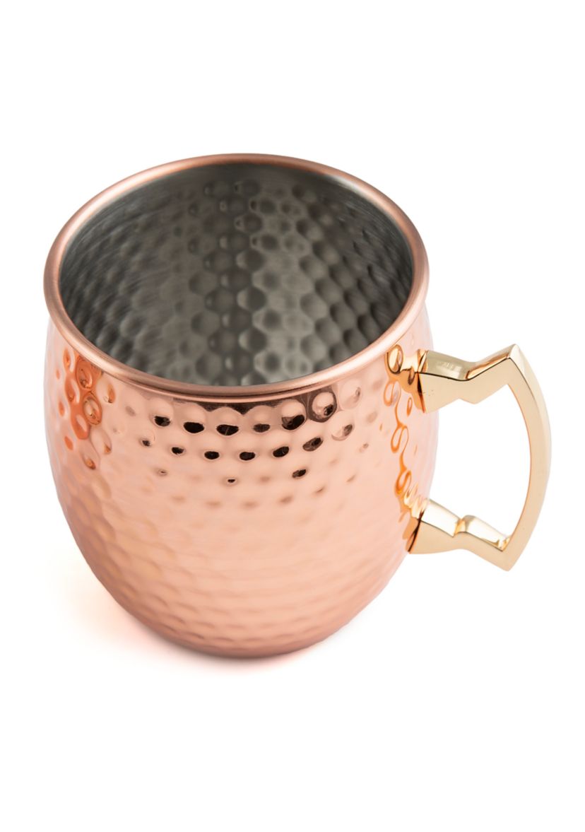 2 Pack of Hammered Copper Moscow Mule Mugs