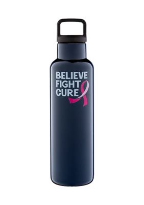 Cambridge Silversmiths Navy Believe Fight Cure Insulated Bottle - 18 Ounces -  7600694EP100BLKBLCB3BM