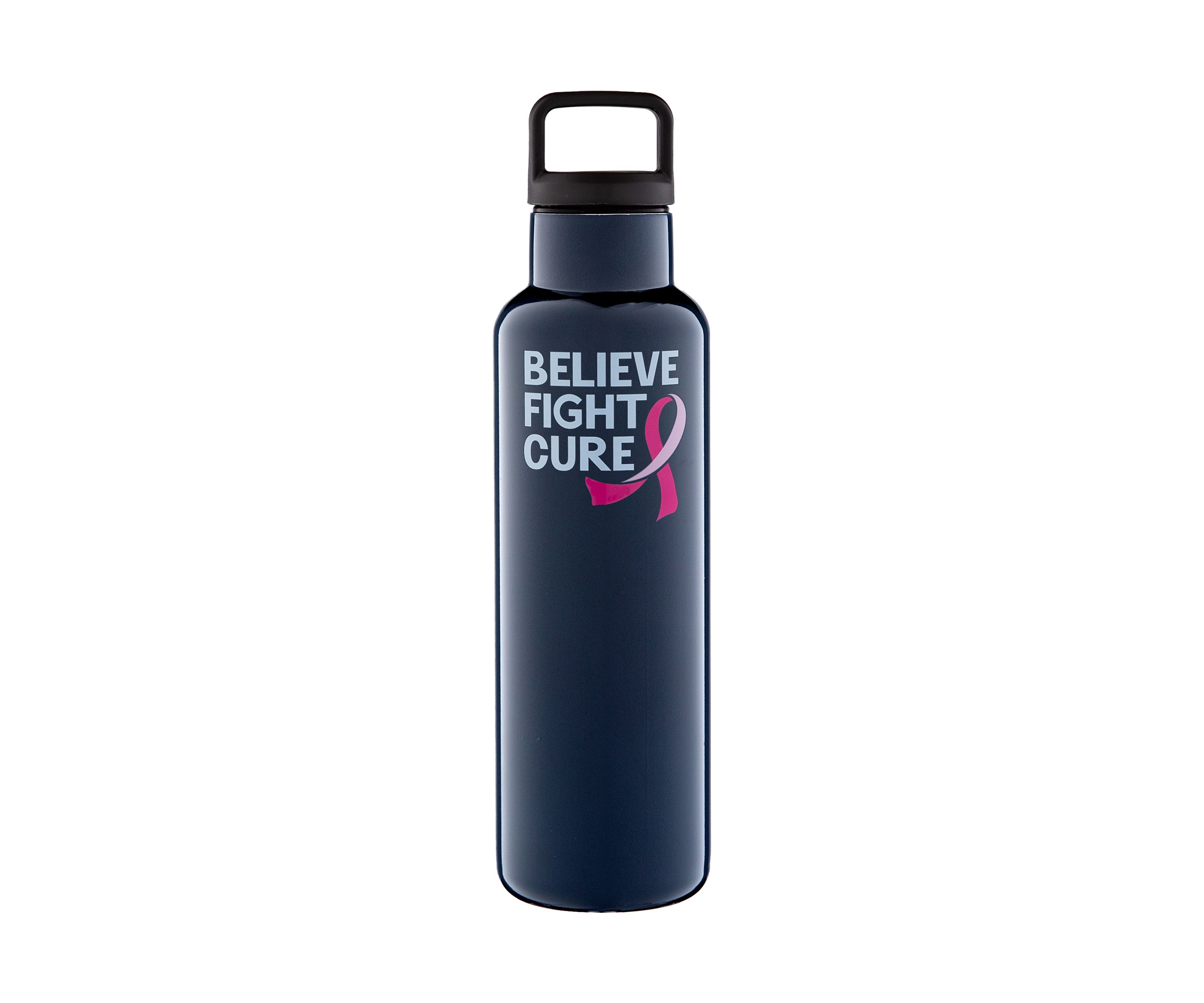 Navy Believe Fight Cure Insulated Bottle - 18 Ounces 