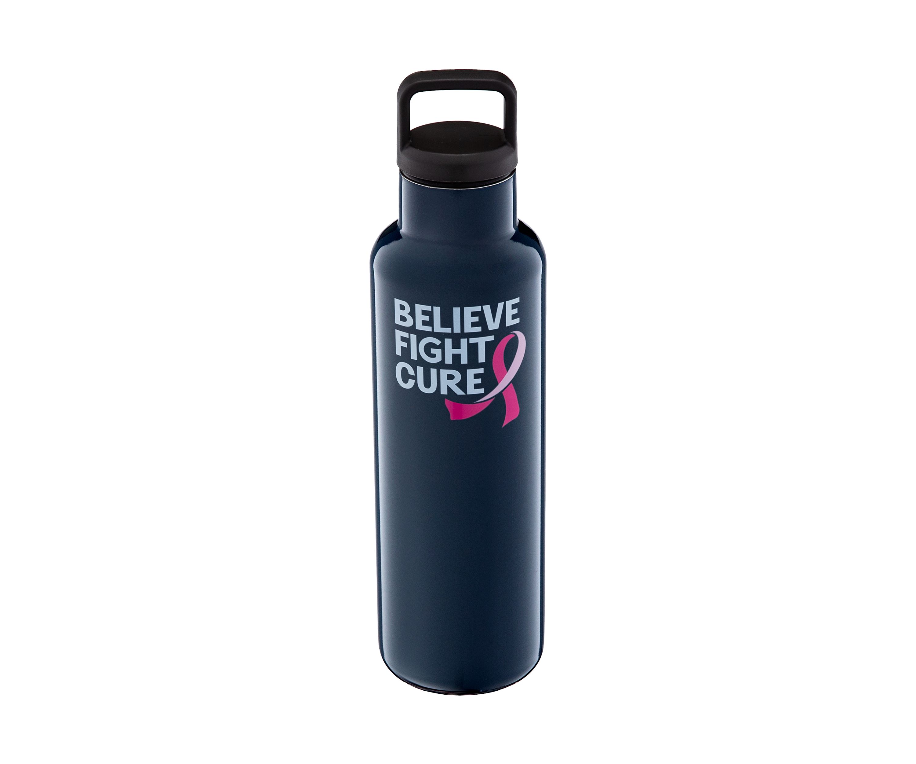 Navy Believe Fight Cure Insulated Bottle - 18 Ounces 