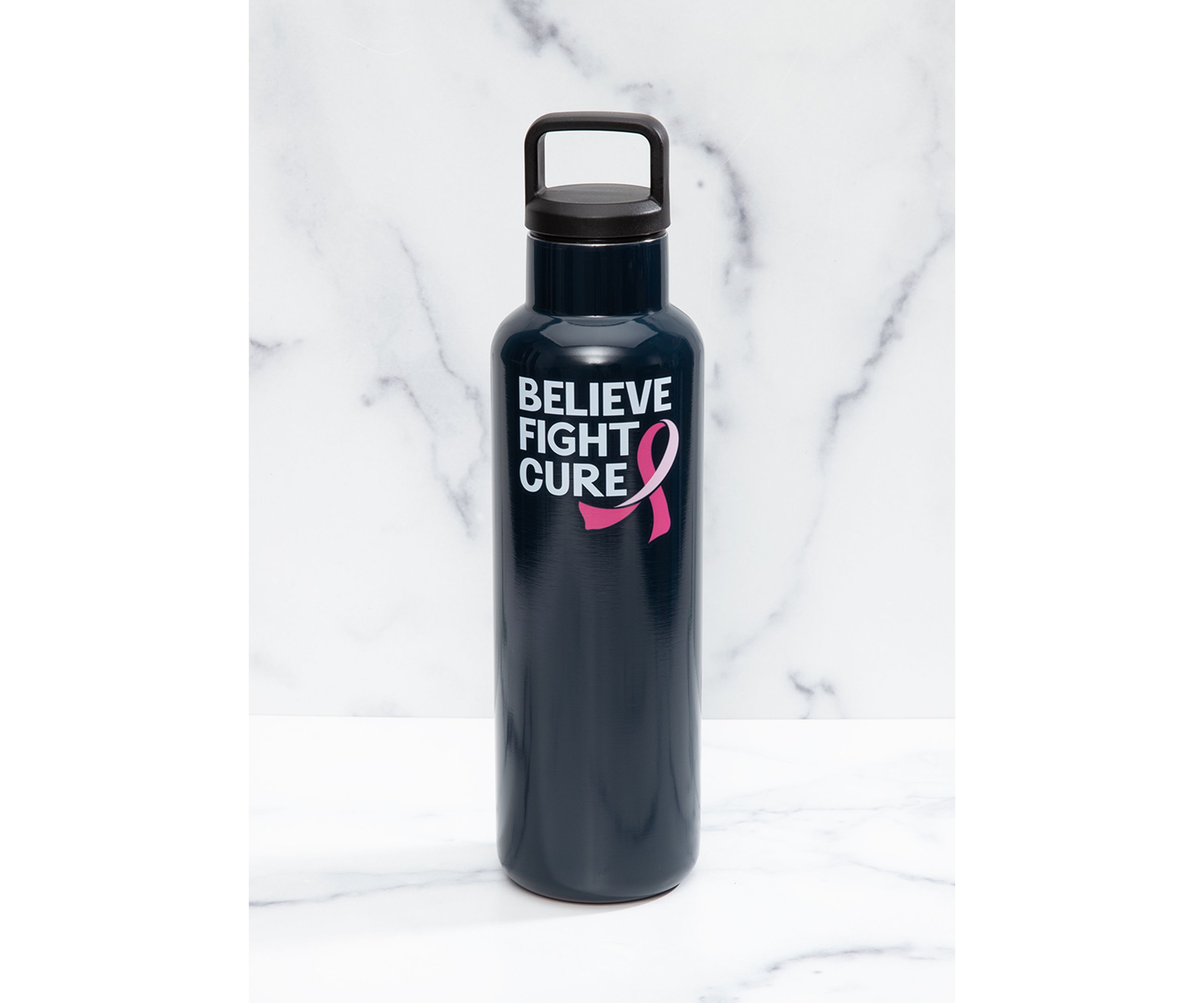 Navy Believe Fight Cure Insulated Bottle - 18 Ounces 