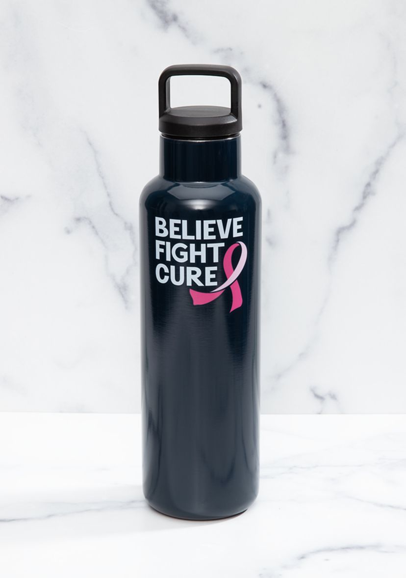 Navy Believe Fight Cure Insulated Bottle - 18 Ounces 