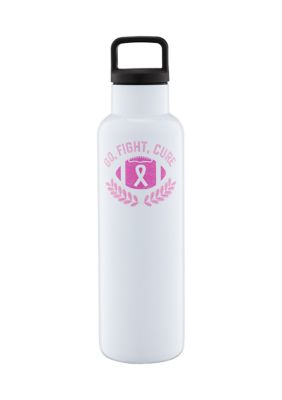 Cambridge Silversmiths White Go Fight Cure Insulated Bottle - 18 Ounces -  7600694EP100BLKWHCB3BM