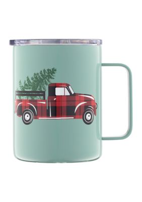 Cambridge Plaid Insulated Coffee Mug, 16 oz - Red