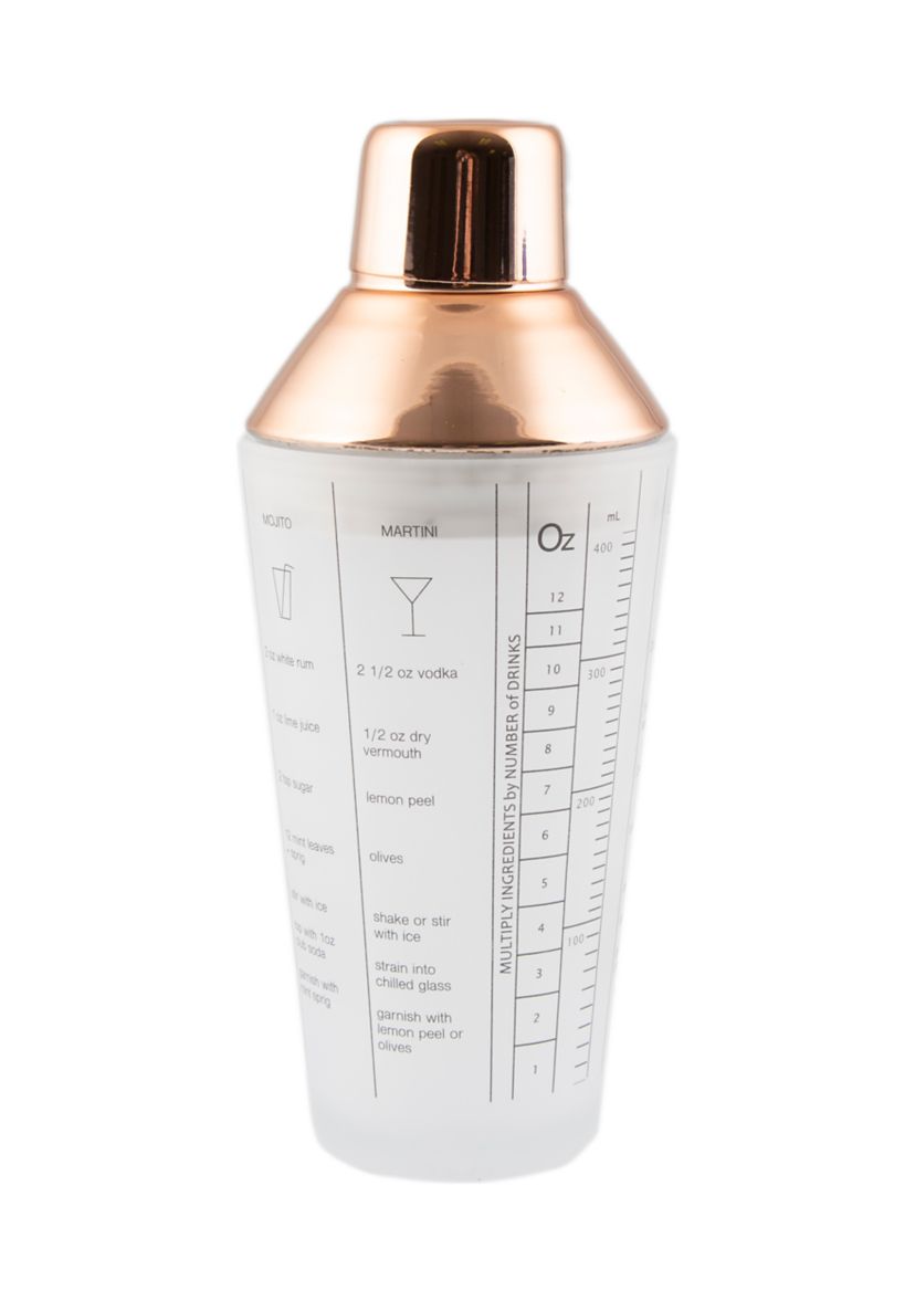 Copper Glass Recipe Shaker