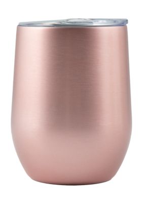 Cambridge 11 oz Insulated Brushed Pink All Purpose Cocktail Tumblers, Set of 4 - Pink