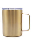 16 Ounce Brushed Gold Insulated Coffee Mug