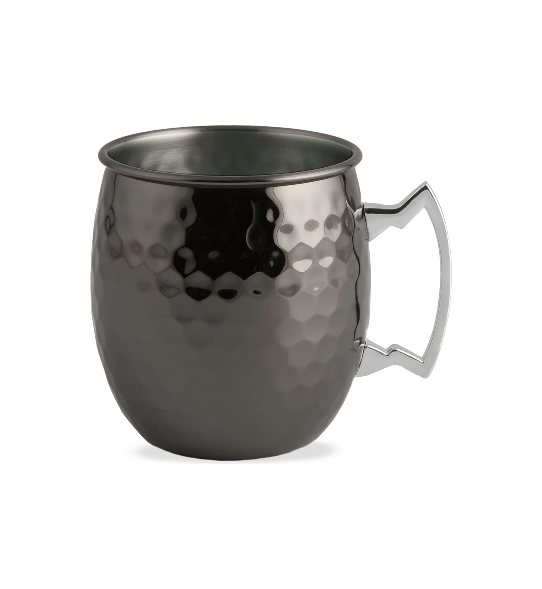 2 Pack of 20 Ounce Hammered Black Moscow Mule Mugs