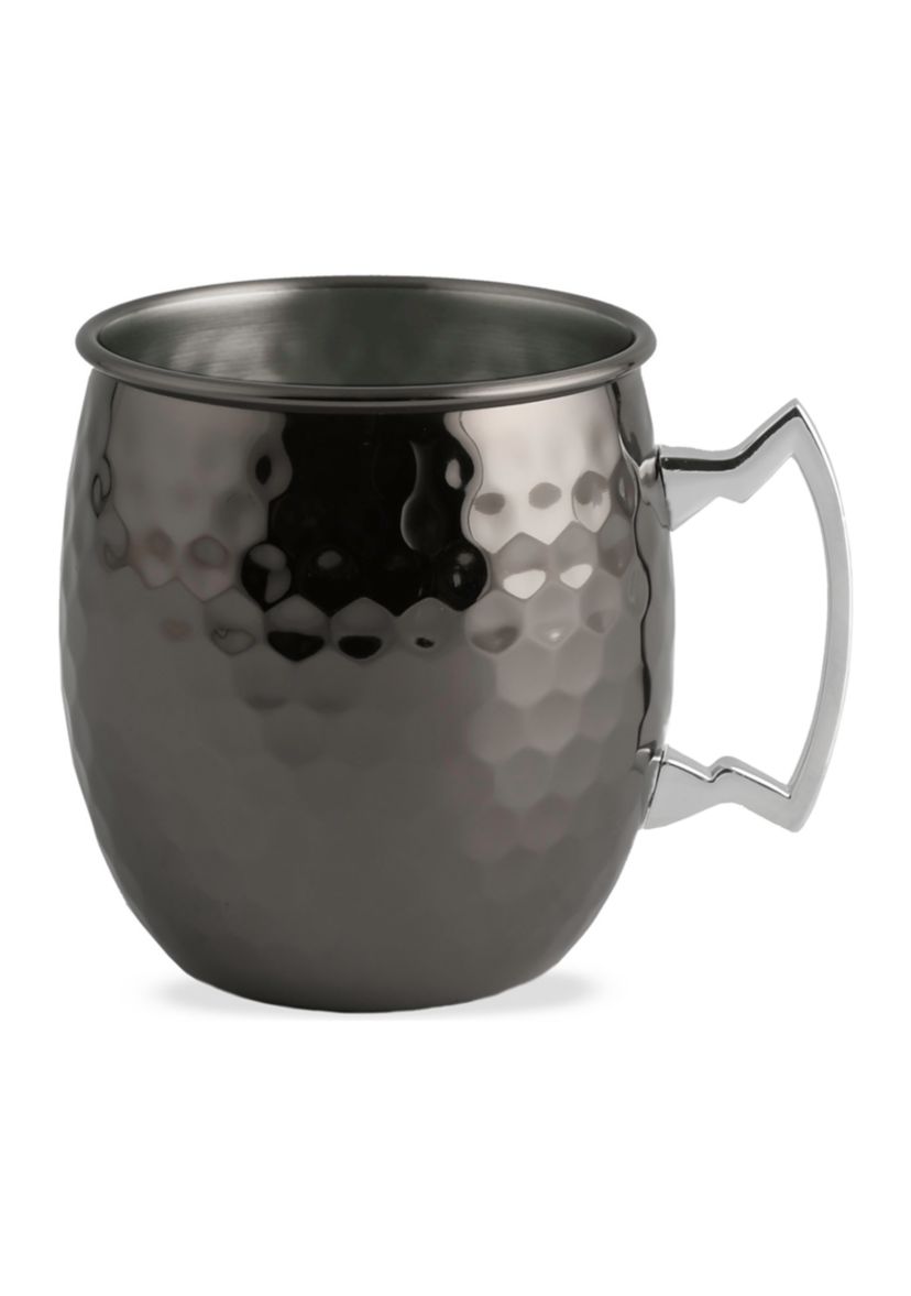 2 Pack of 20 Ounce Hammered Black Moscow Mule Mugs