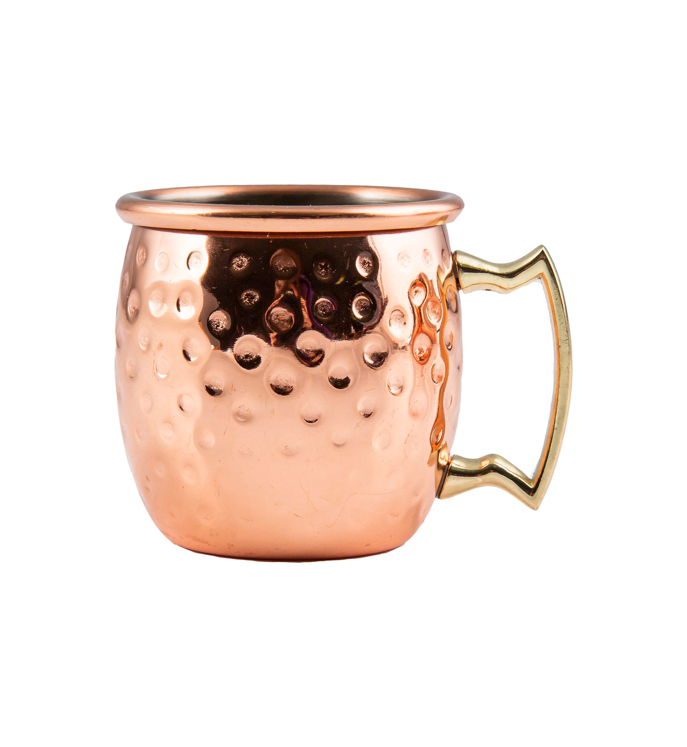 4 Pack of Hammered Copper Mini Moscow Mule Mug Shot Glasses
