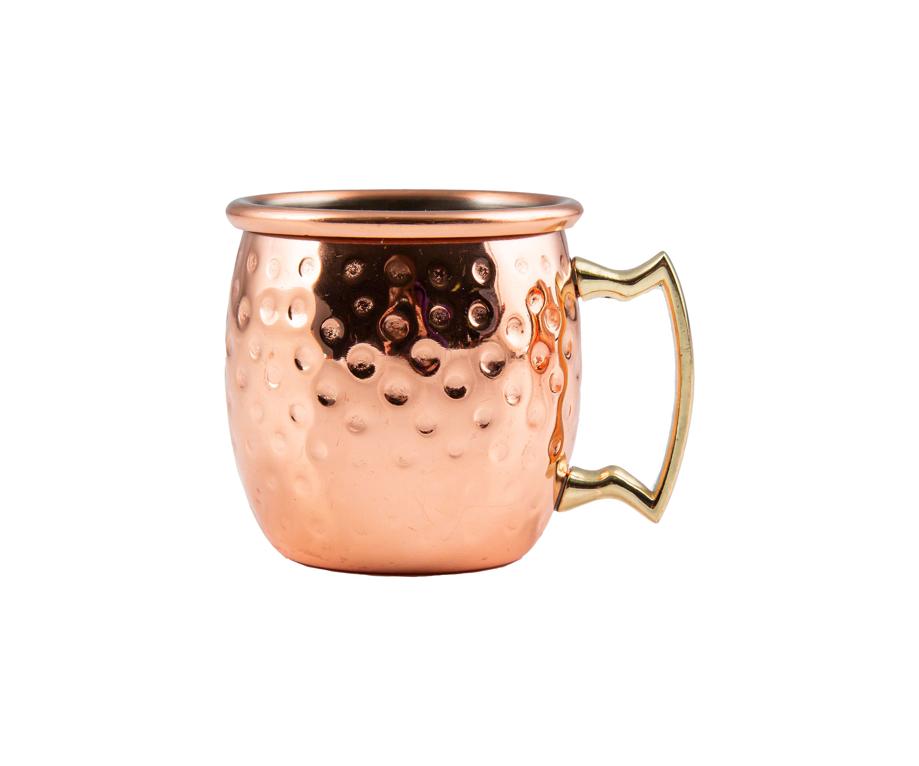 4 Pack of Hammered Copper Mini Moscow Mule Mug Shot Glasses