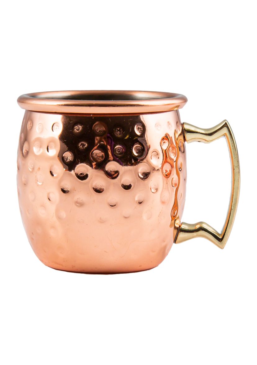 4 Pack of Hammered Copper Mini Moscow Mule Mug Shot Glasses