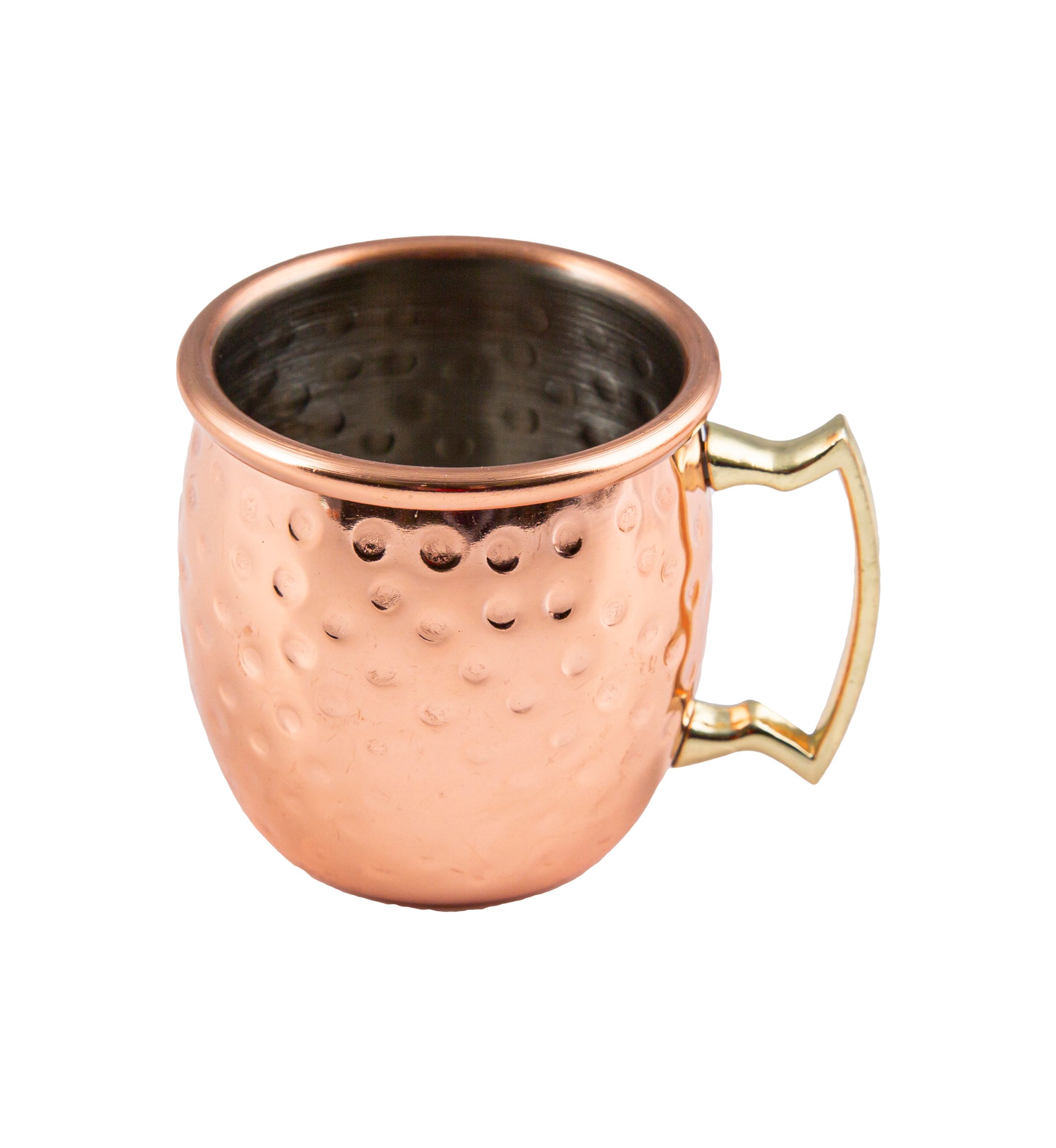 4 Pack of Hammered Copper Mini Moscow Mule Mug Shot Glasses