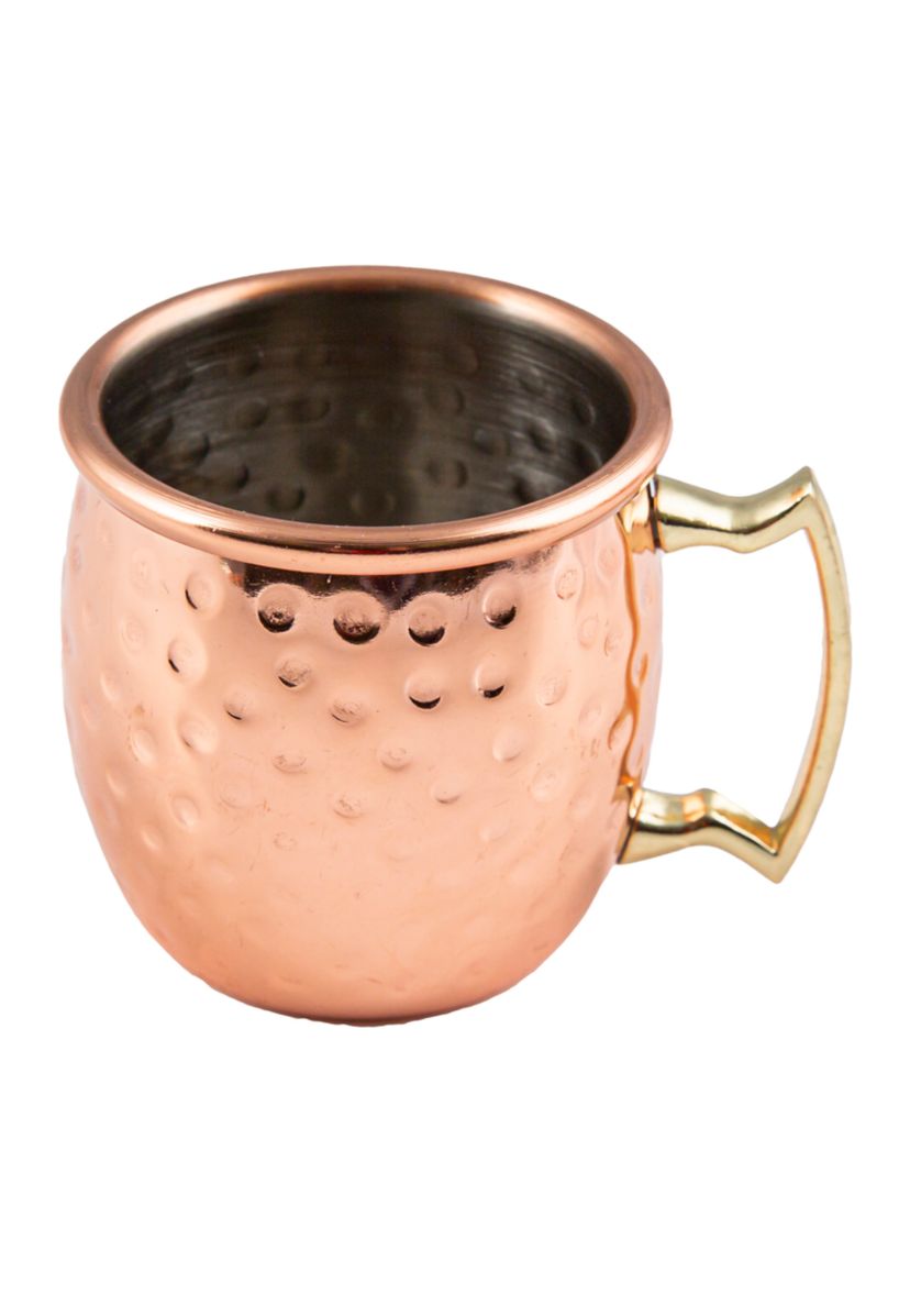 4 Pack of Hammered Copper Mini Moscow Mule Mug Shot Glasses