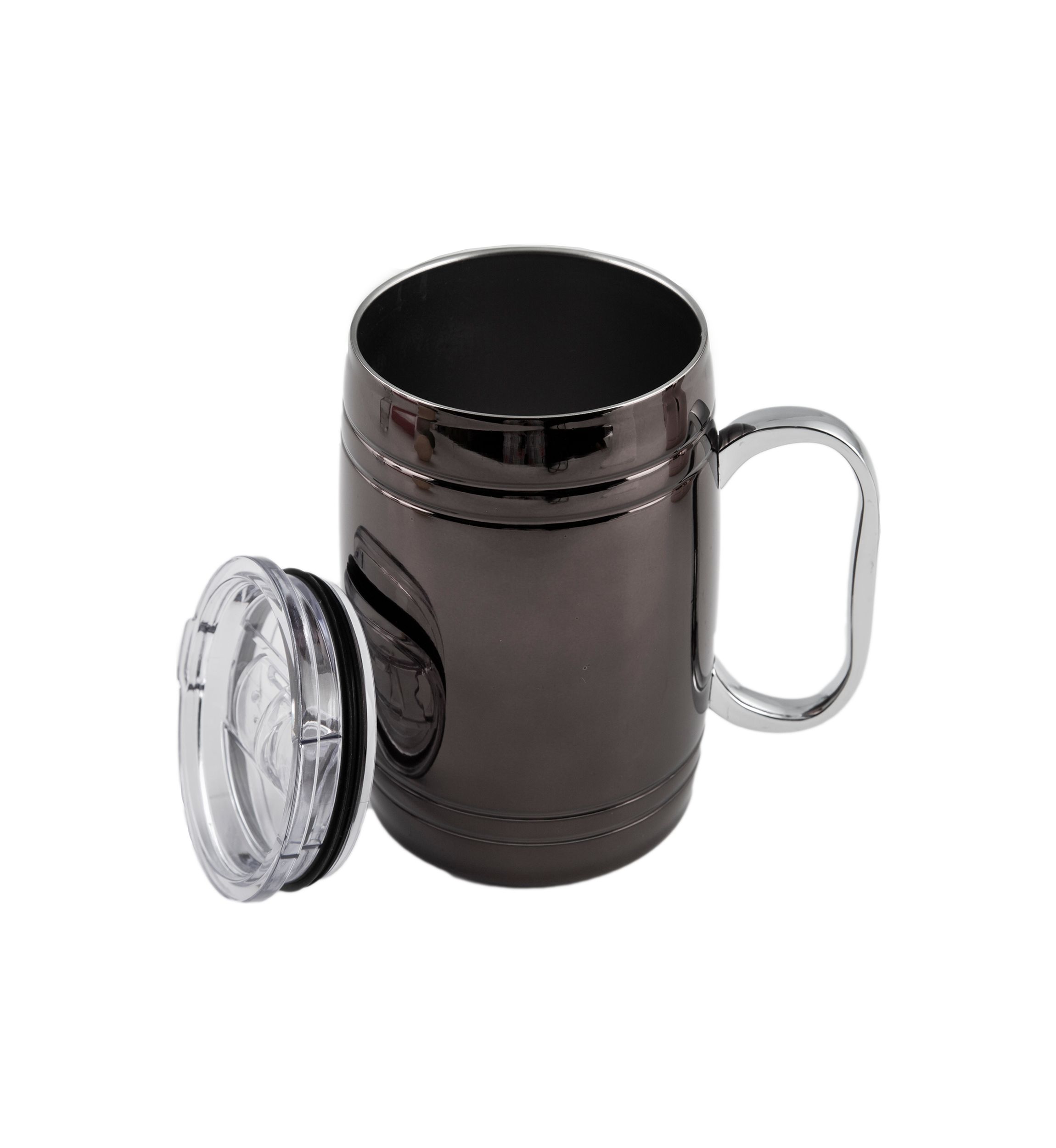 20 Ounce Insulated Black Beer Mug