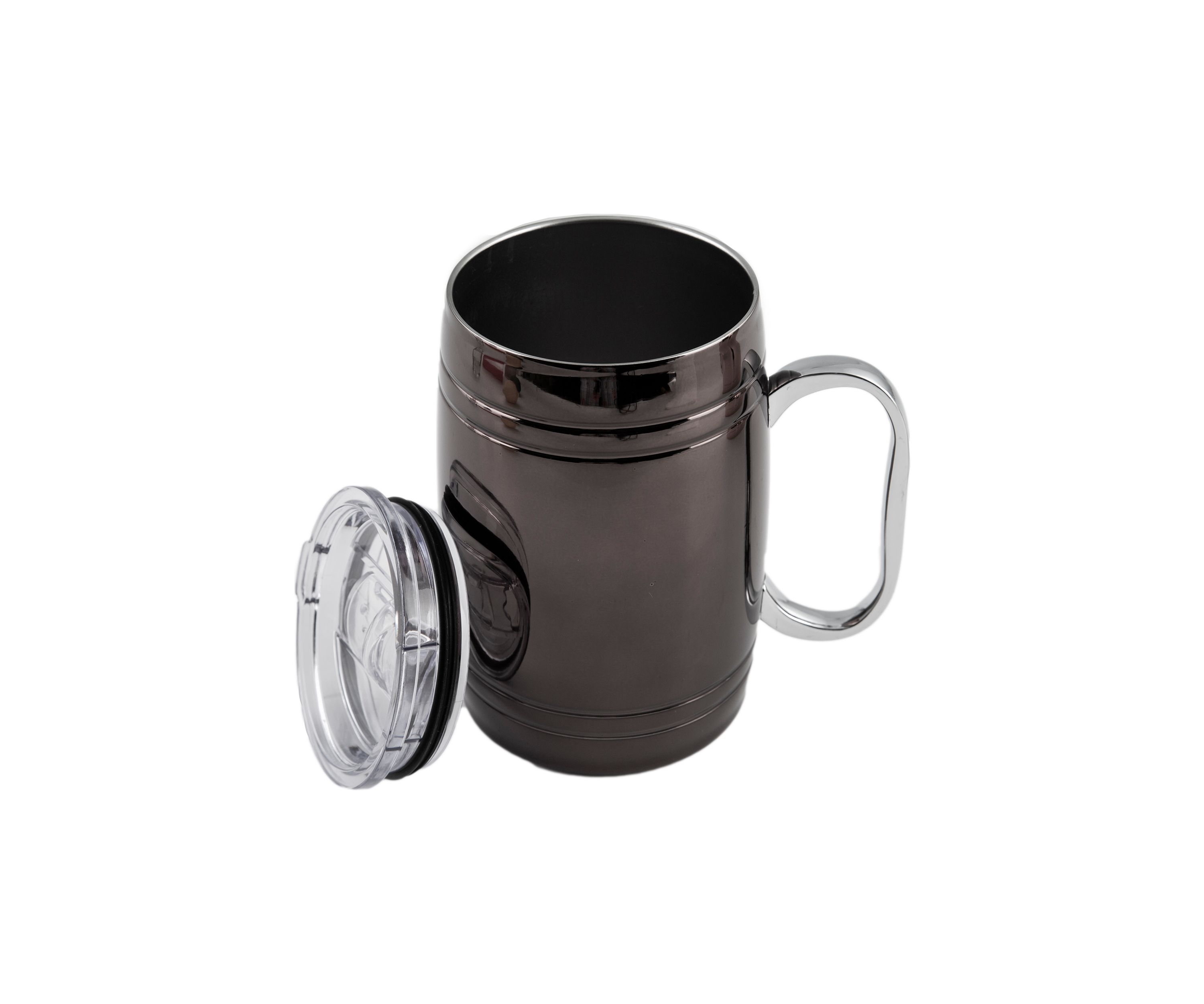 20 Ounce Insulated Black Beer Mug