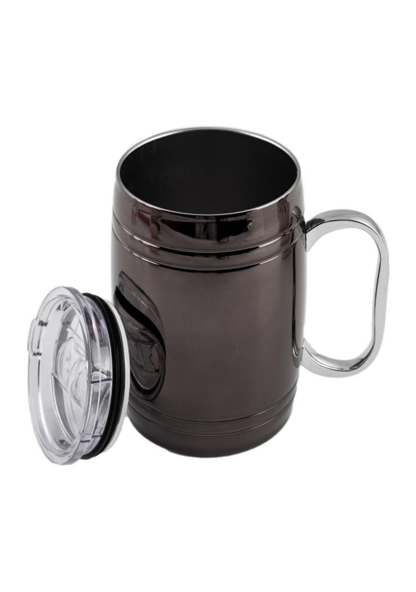 20 Ounce Insulated Black Beer Mug